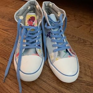 NEW Cath Kidston Floral High-Top Lace-Up Sneakers